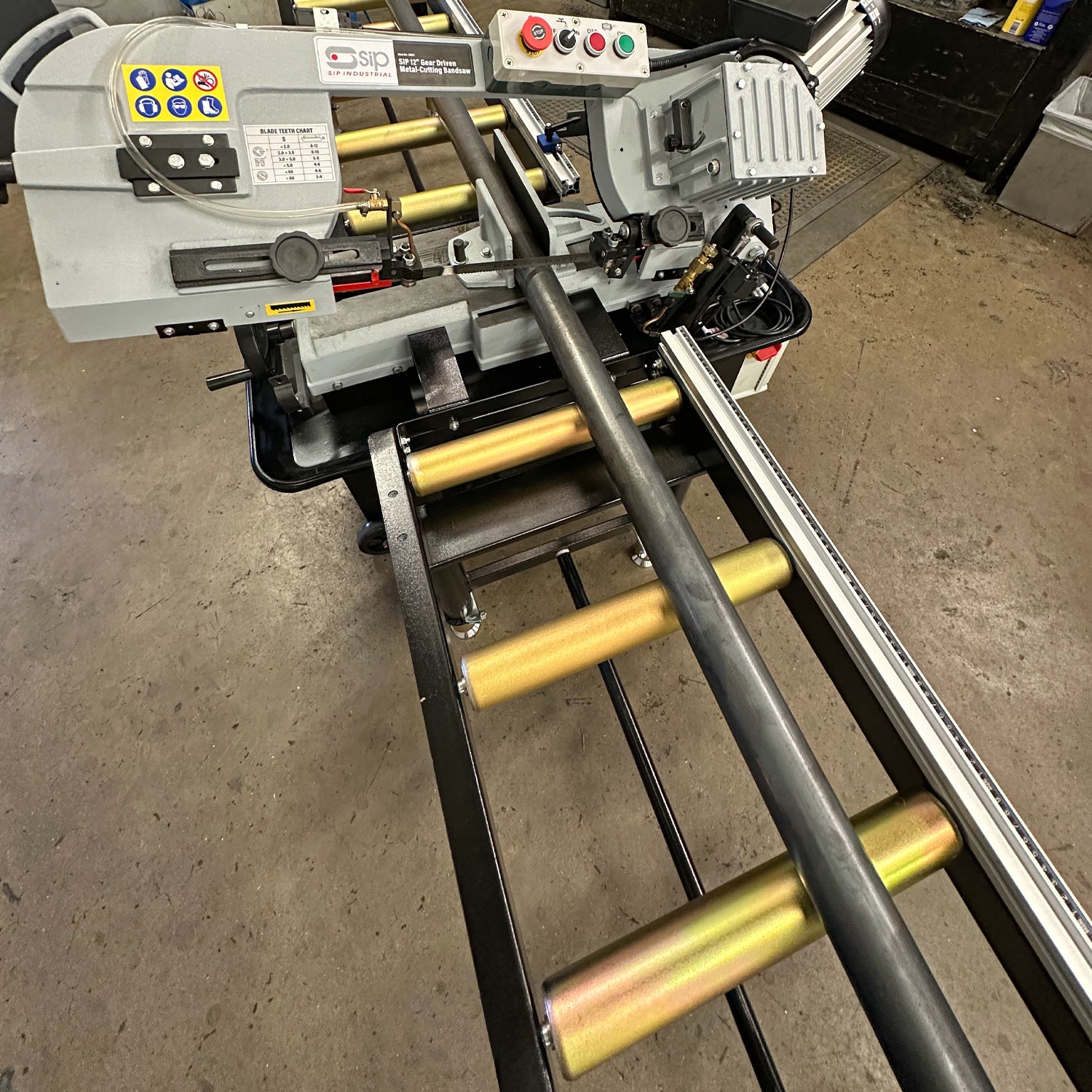 SIP Adjustable Roller Stand Table 1500mm x 400mm 400kg