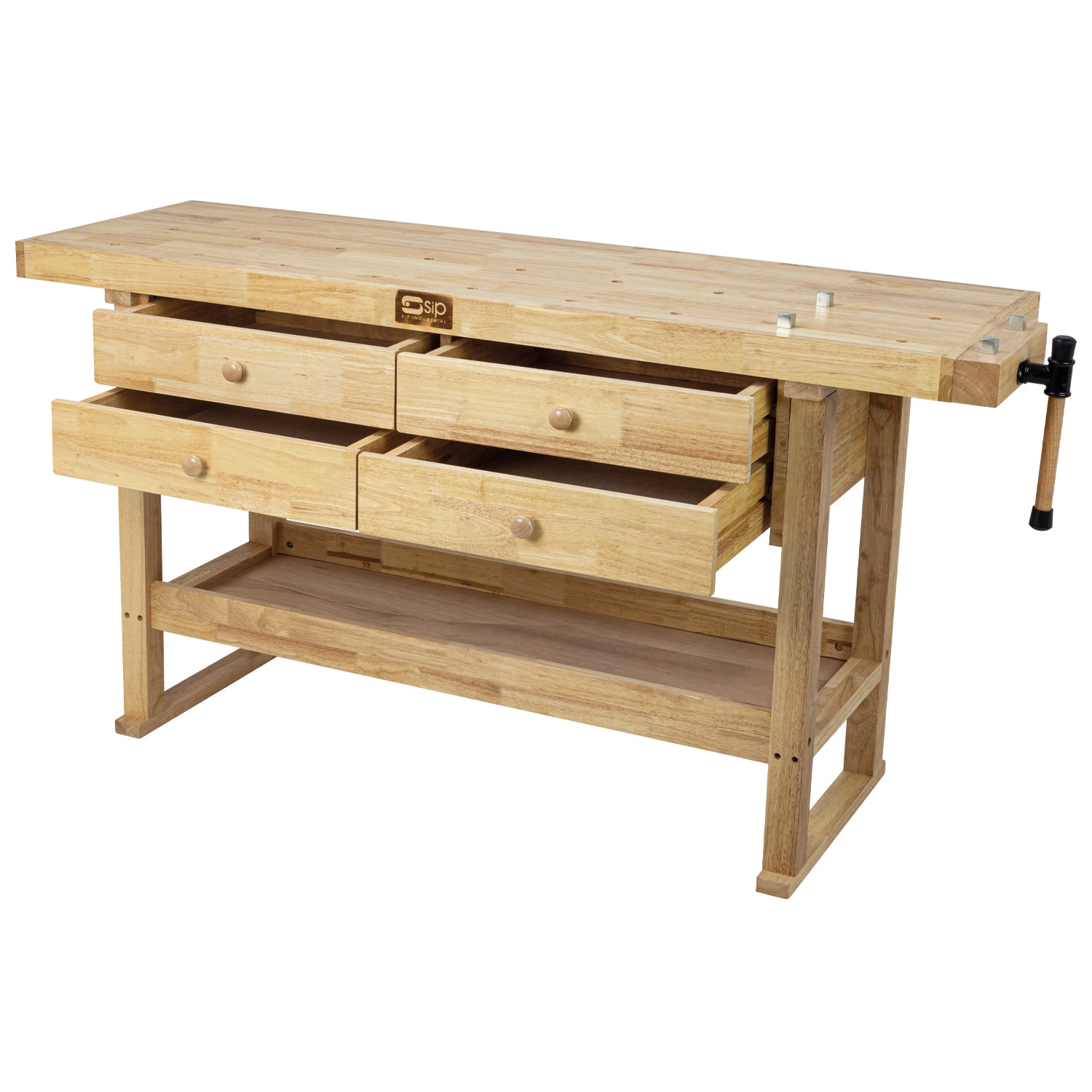 SIP 01460 Professional Hardwood 4-Drawer Workbench