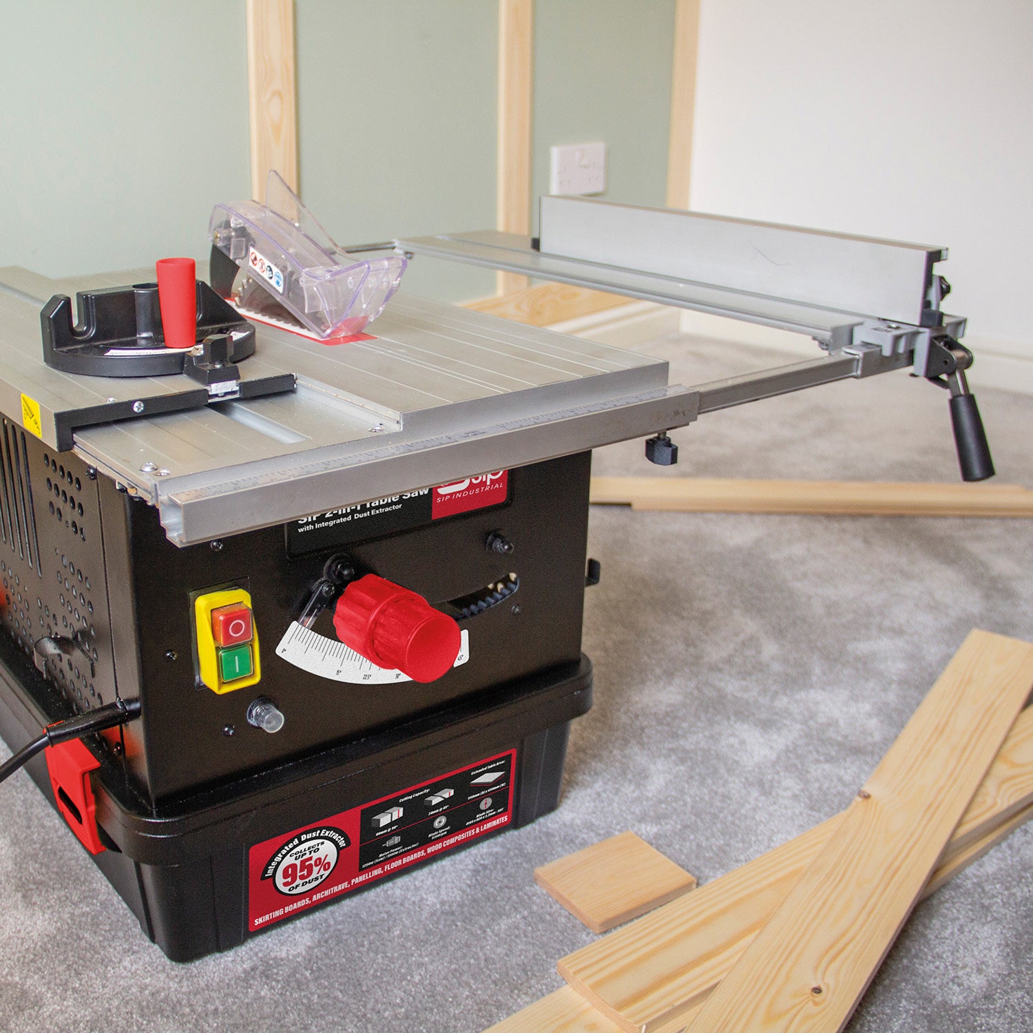 SIP 01513 2-in-1 Table Saw with Integrated Dust Extractor