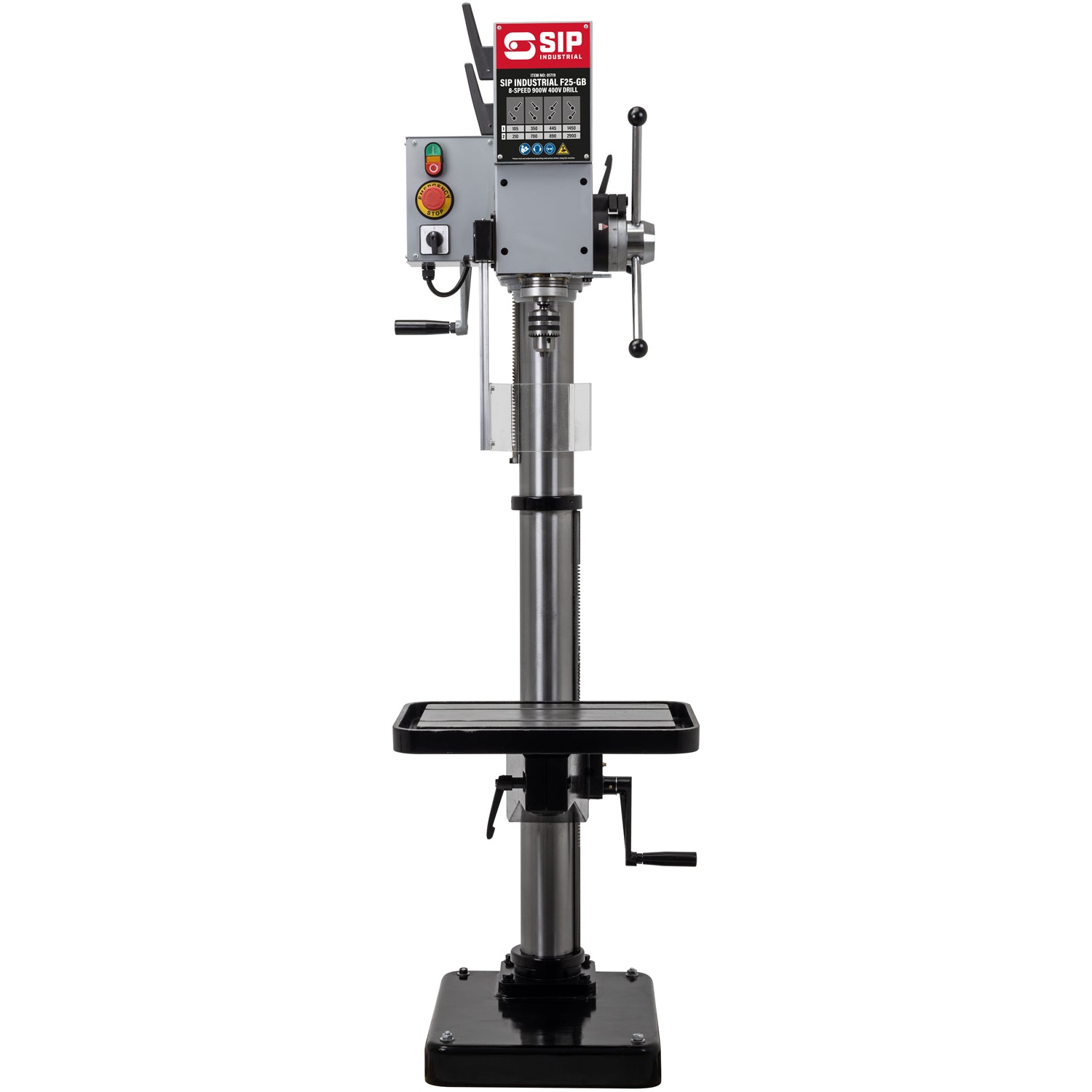 SIP 01719 Industrial F25-GB 8-Speed 900w 400v Floor Pillar Drill