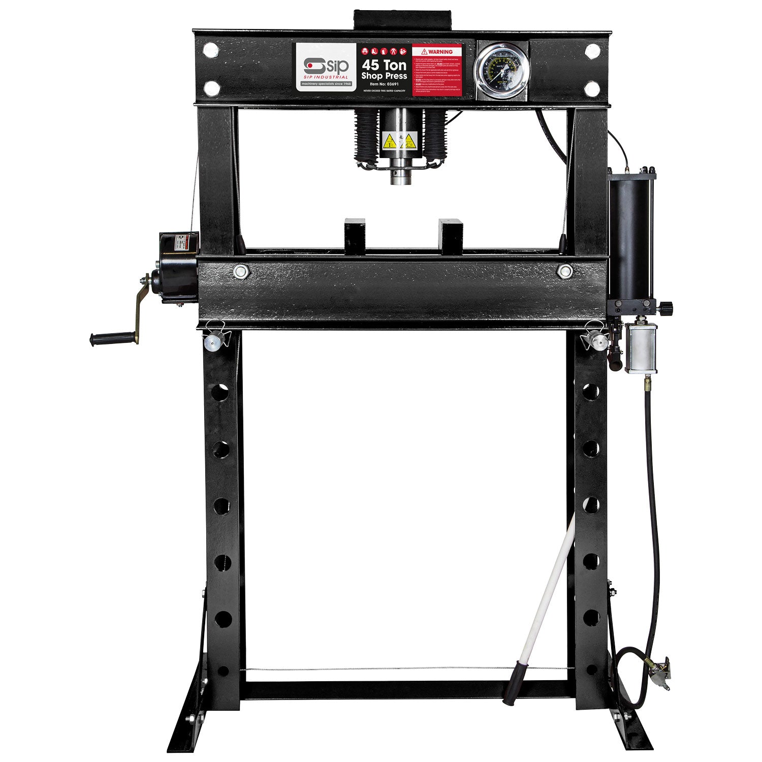 SIP 03691 45 Ton Shop Press (Pneumatic/Hydraulic)