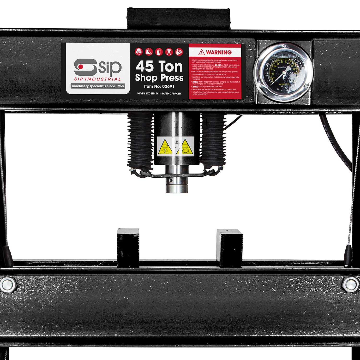 SIP 03691 45 Ton Shop Press (Pneumatic/Hydraulic)