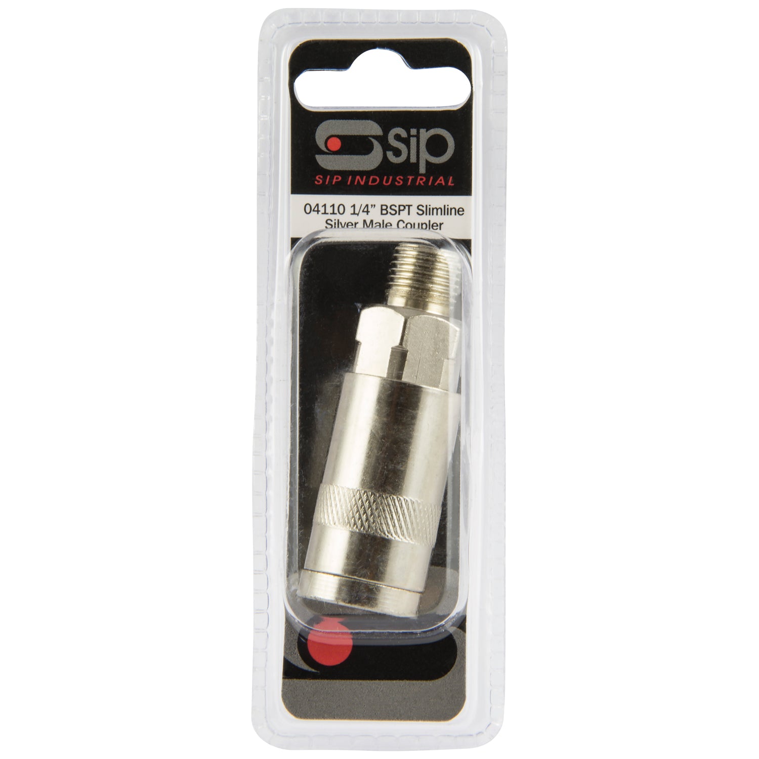 SIP 04110 1/4" BSPT Slimline Male Coupling - 10 Pack