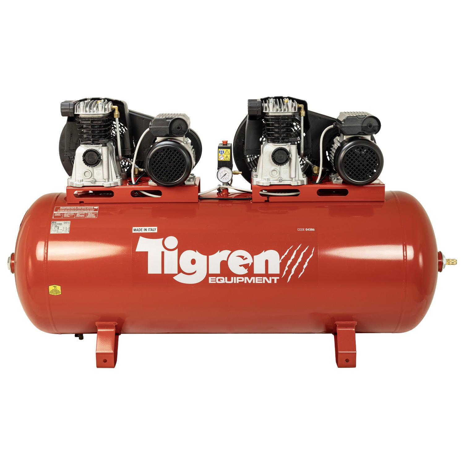 SIP 04386 Tigren 270Ltr Tandem Air Compressor 230V