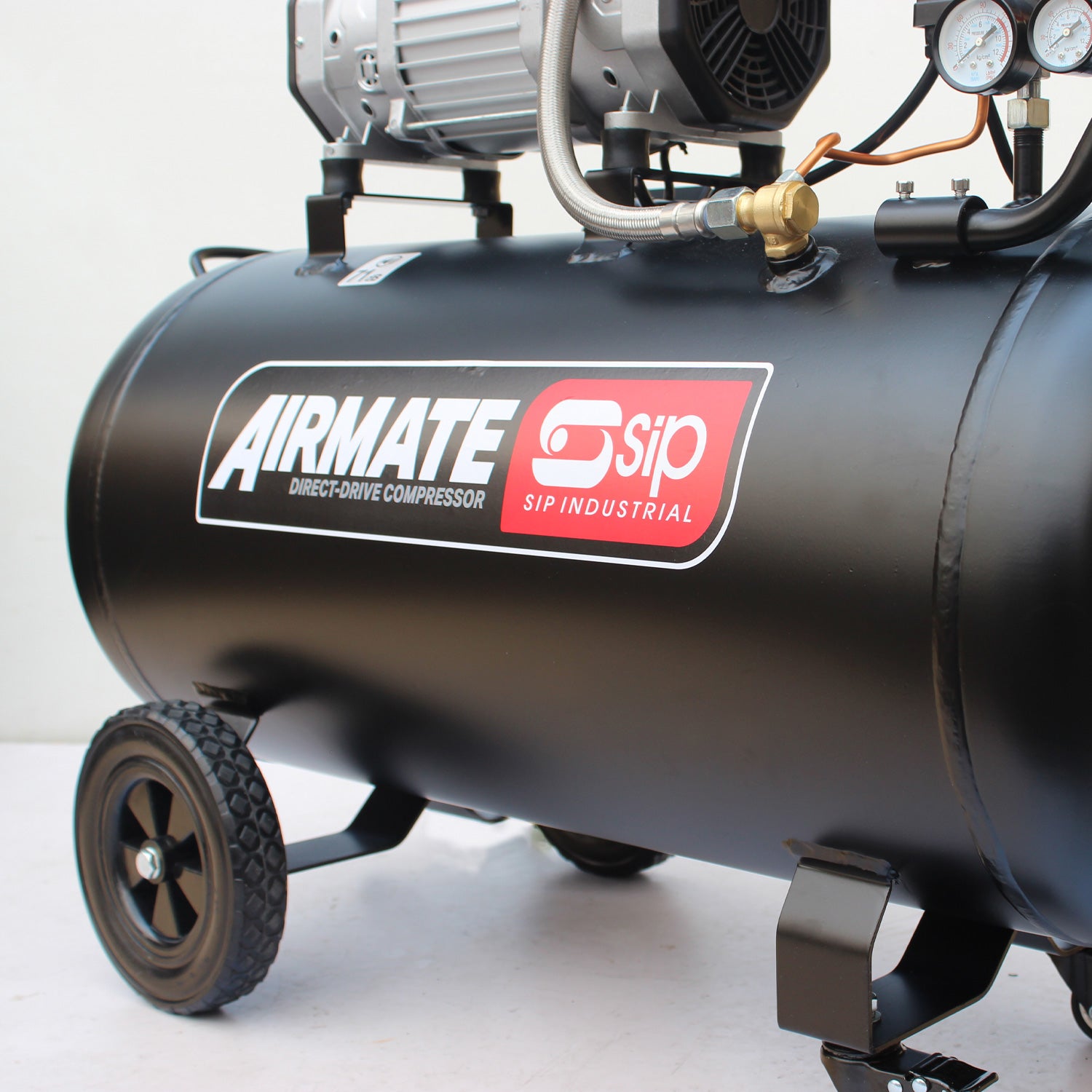 SIP 05481 DD 3hp 100ltr Low Noise Oil-Free Direct Drive Compressor