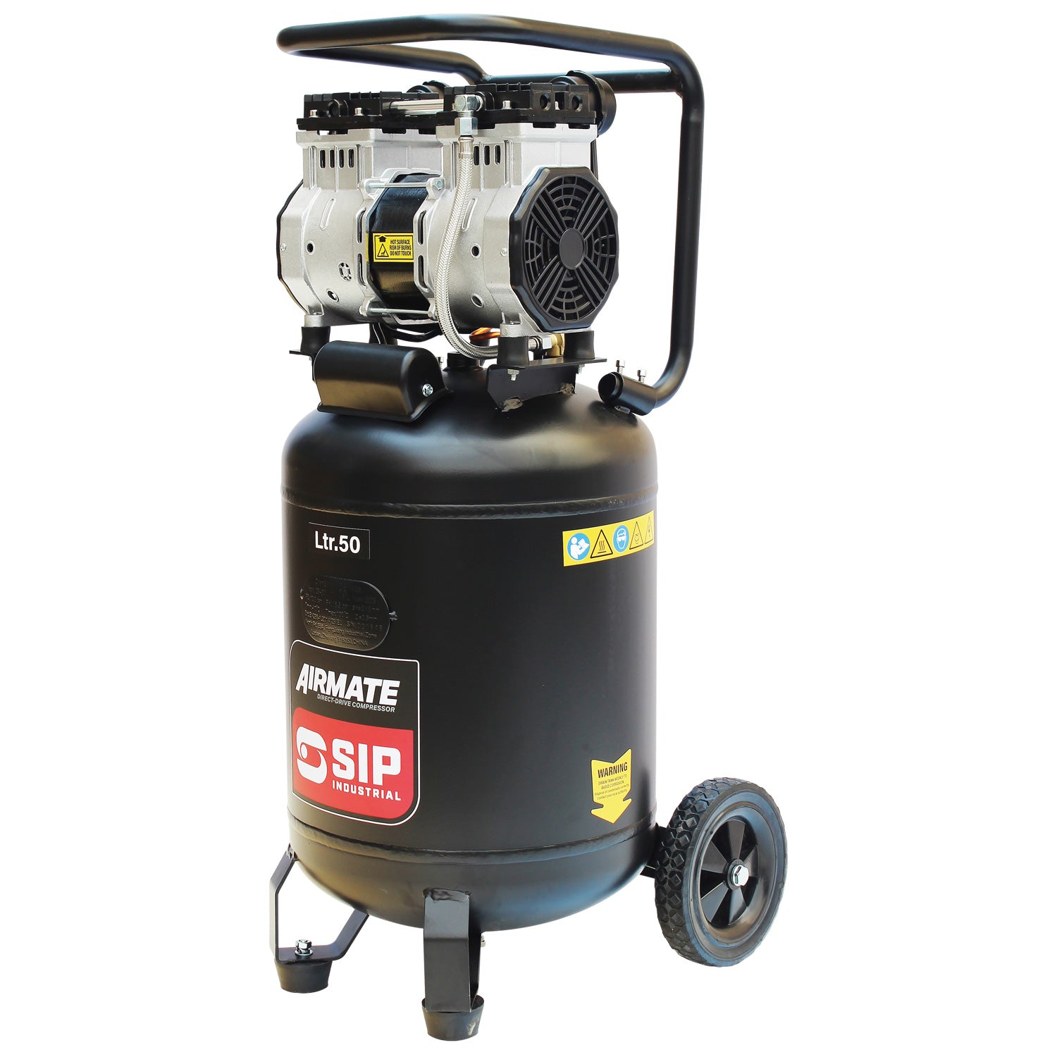 SIP 05483 DD 2hp 50ltr Low Noise Oil-Free Vertical Direct Drive Compressor