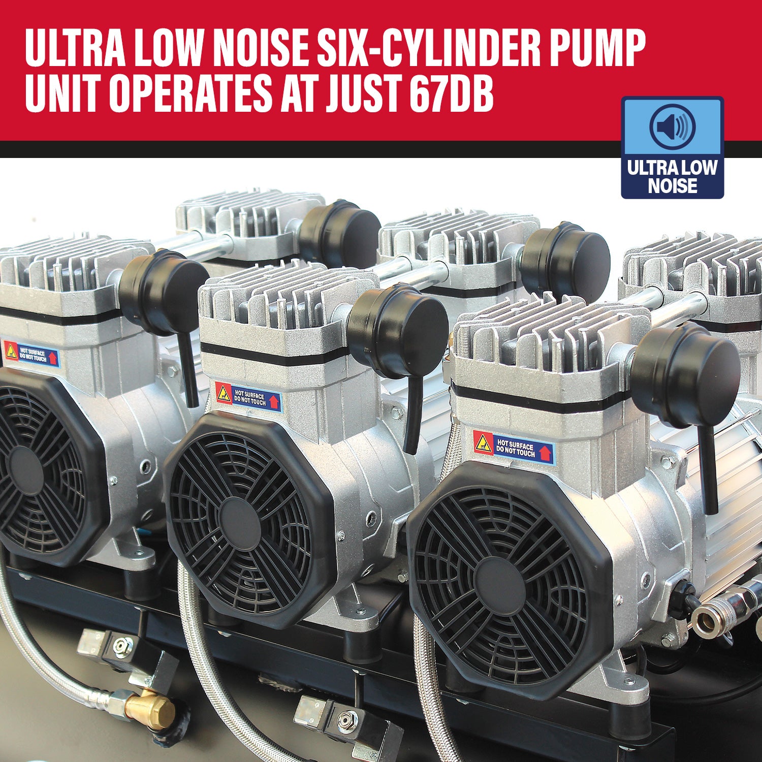 SIP 05498 QT AIR DD 4.5hp 200ltr Ultra Low Noise Oil-Free Direct Drive Compressor