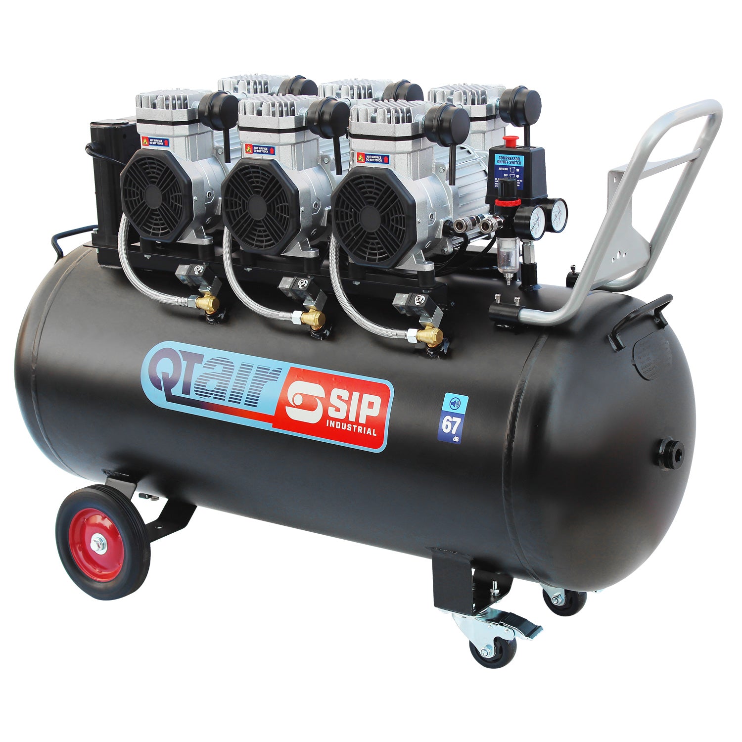SIP 05498 QT AIR DD 4.5hp 200ltr Ultra Low Noise Oil-Free Direct Drive Compressor