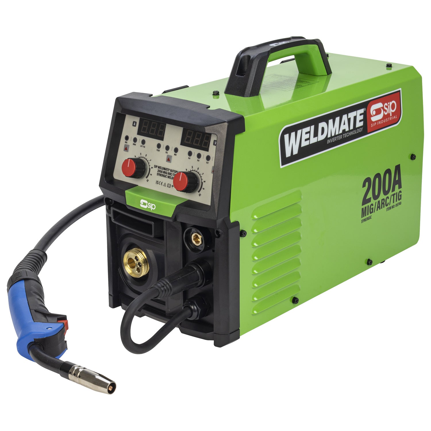 SIP 05740CART WELDMATE® AUTOPLUS 200A MIG/ARC/TIG Synergic Welder with Cart Package