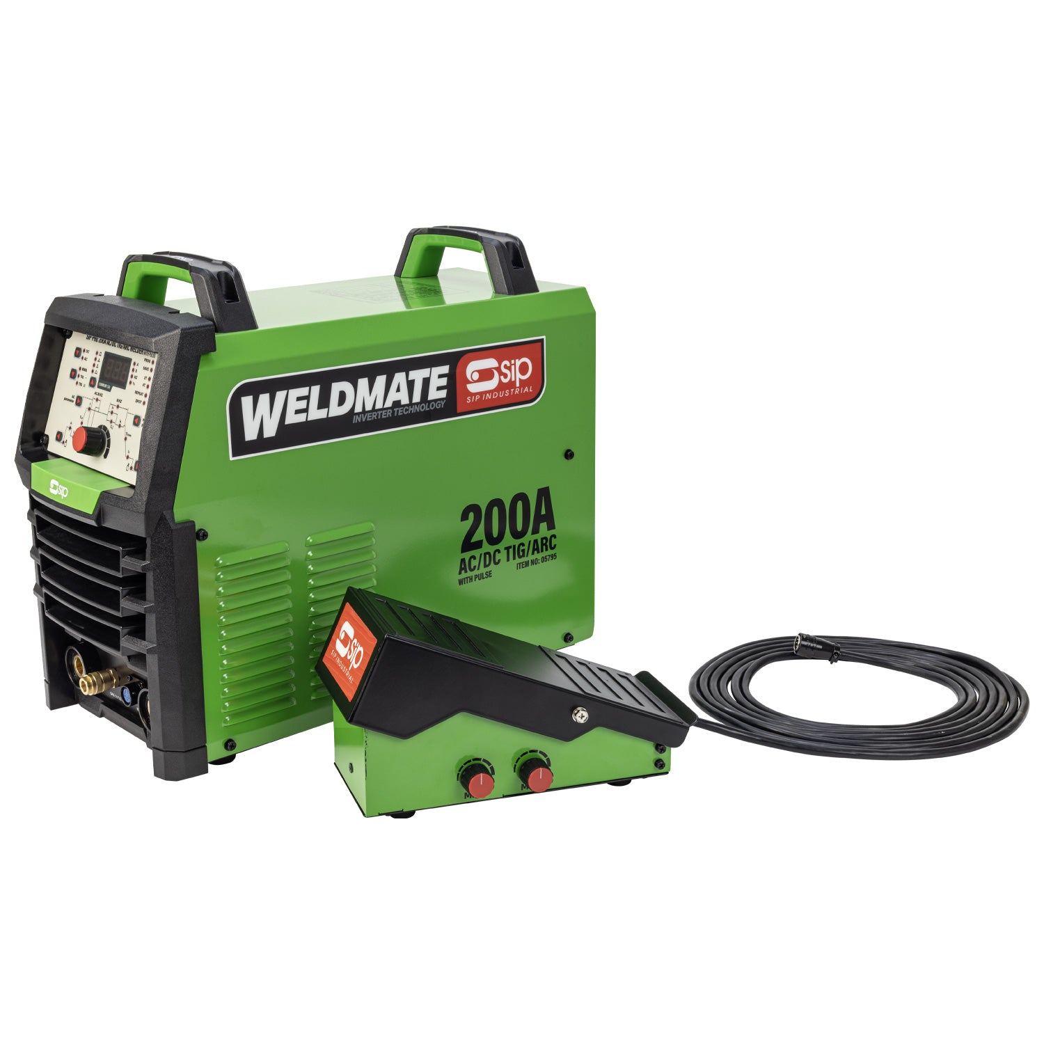SIP 05795PEDAL PRO 200A AC/DC TIG/ARC Welder with Pulse Package