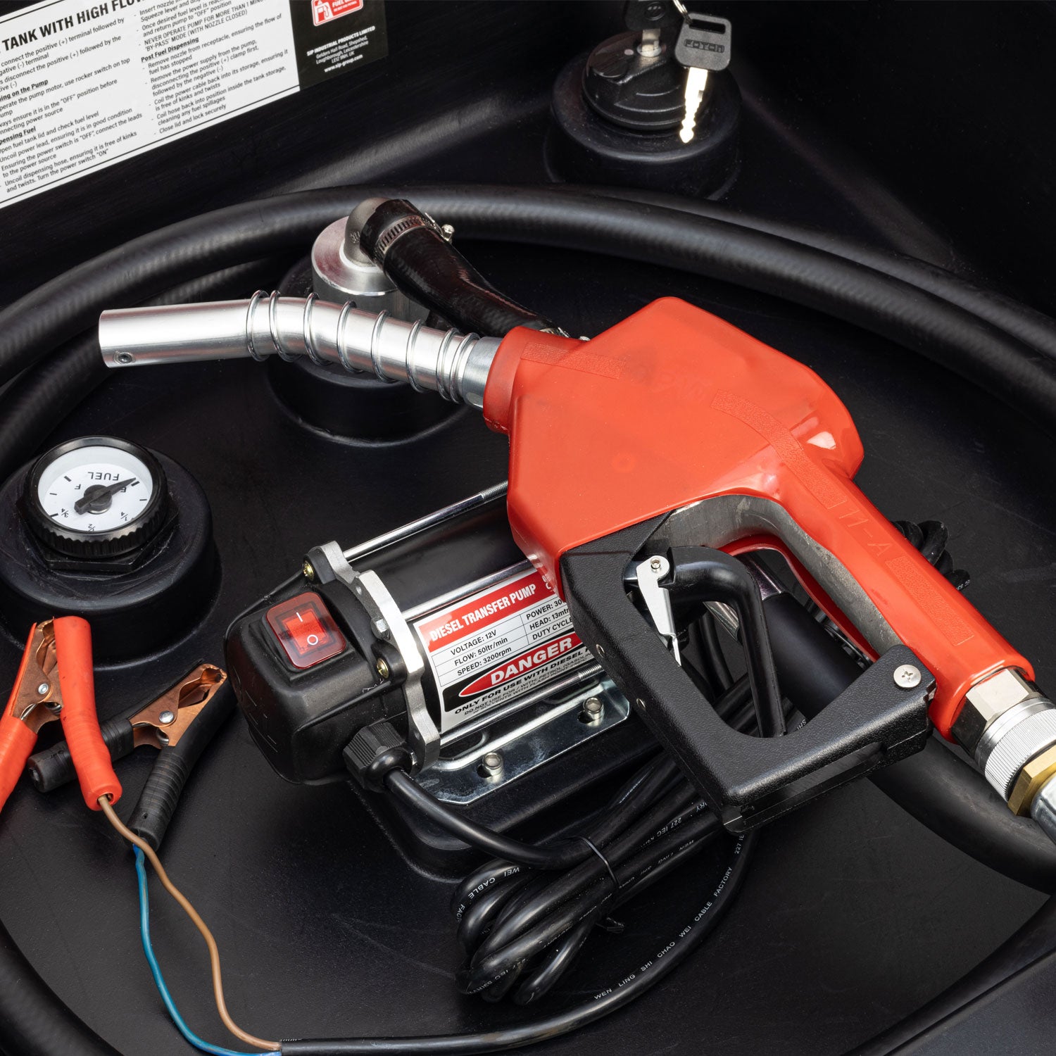 SIP 430ltr Portable Diesel Tank with High-Flow 12v Transfer Pump