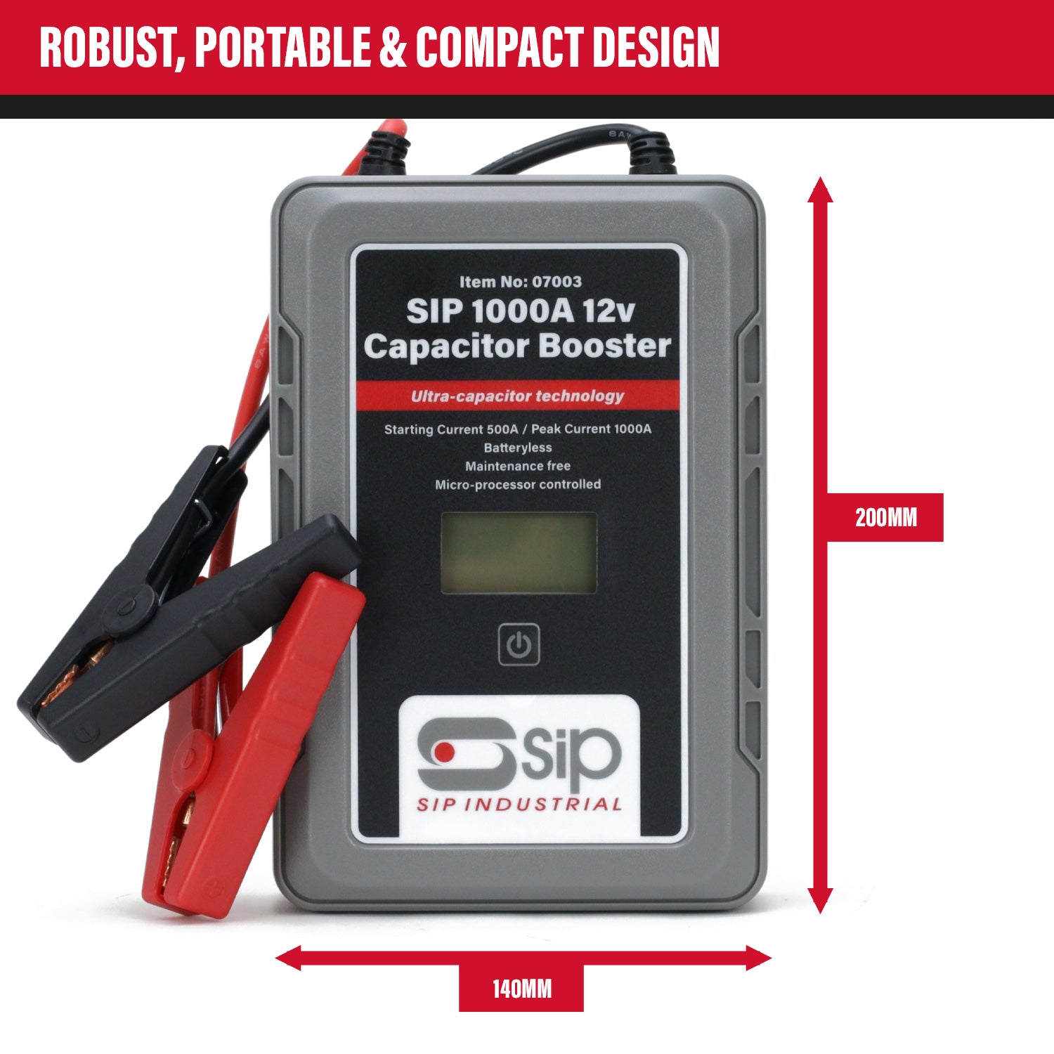 SIP 07003 1000A 12v Hand-Held Capacitor Booster