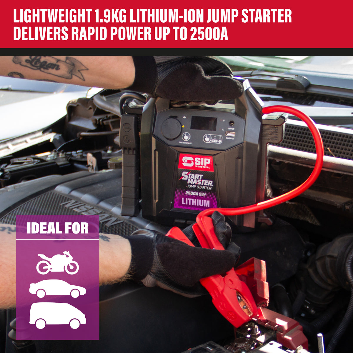 SIP 07221 STARTMASTER® 2500A 12V Lithium Jump Starter