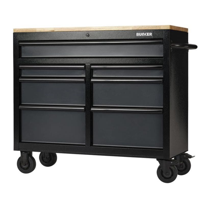 BUNKER 27207 Workbench Roller Tool Cabinet 7 Drawer, 41"