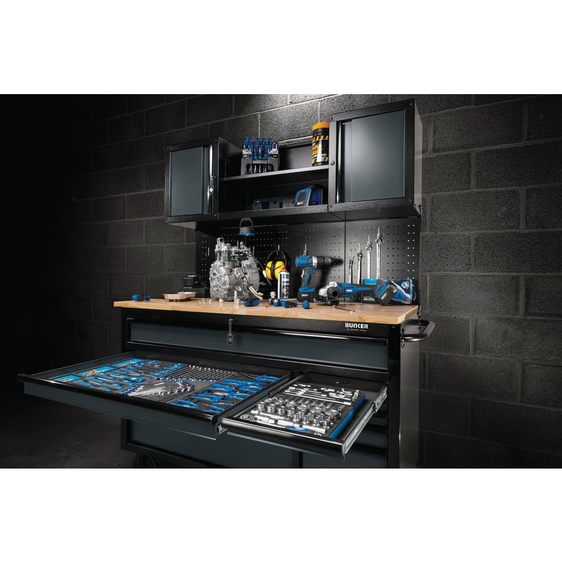 BUNKER 08242 Roller Workstation with Workbench 10 Drawer, 56"