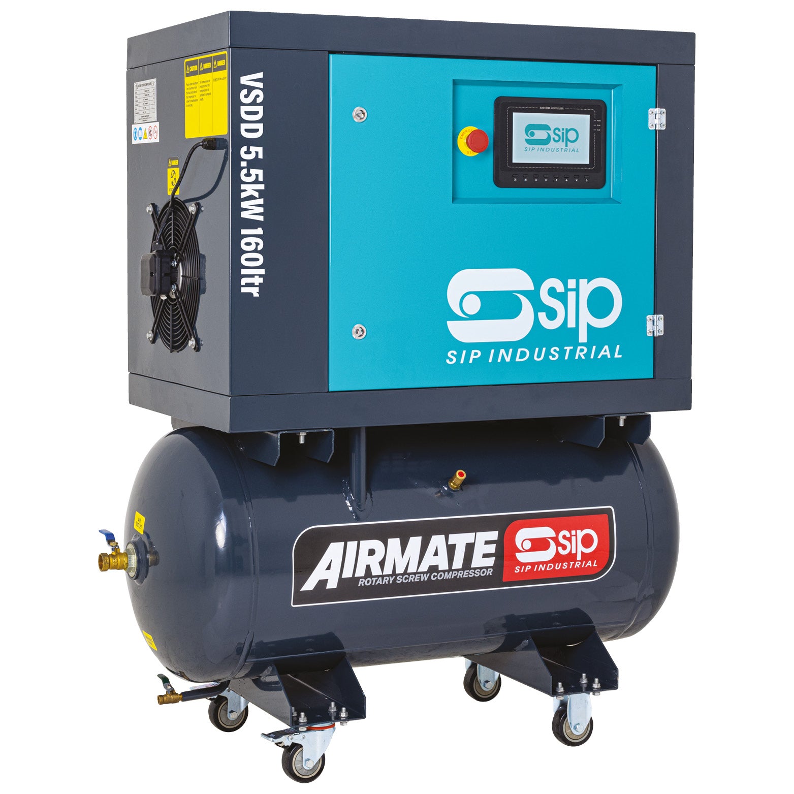 SIP 08253 VSDD 5.5kW 10bar 160ltr 230v Rotary Screw Compressor
