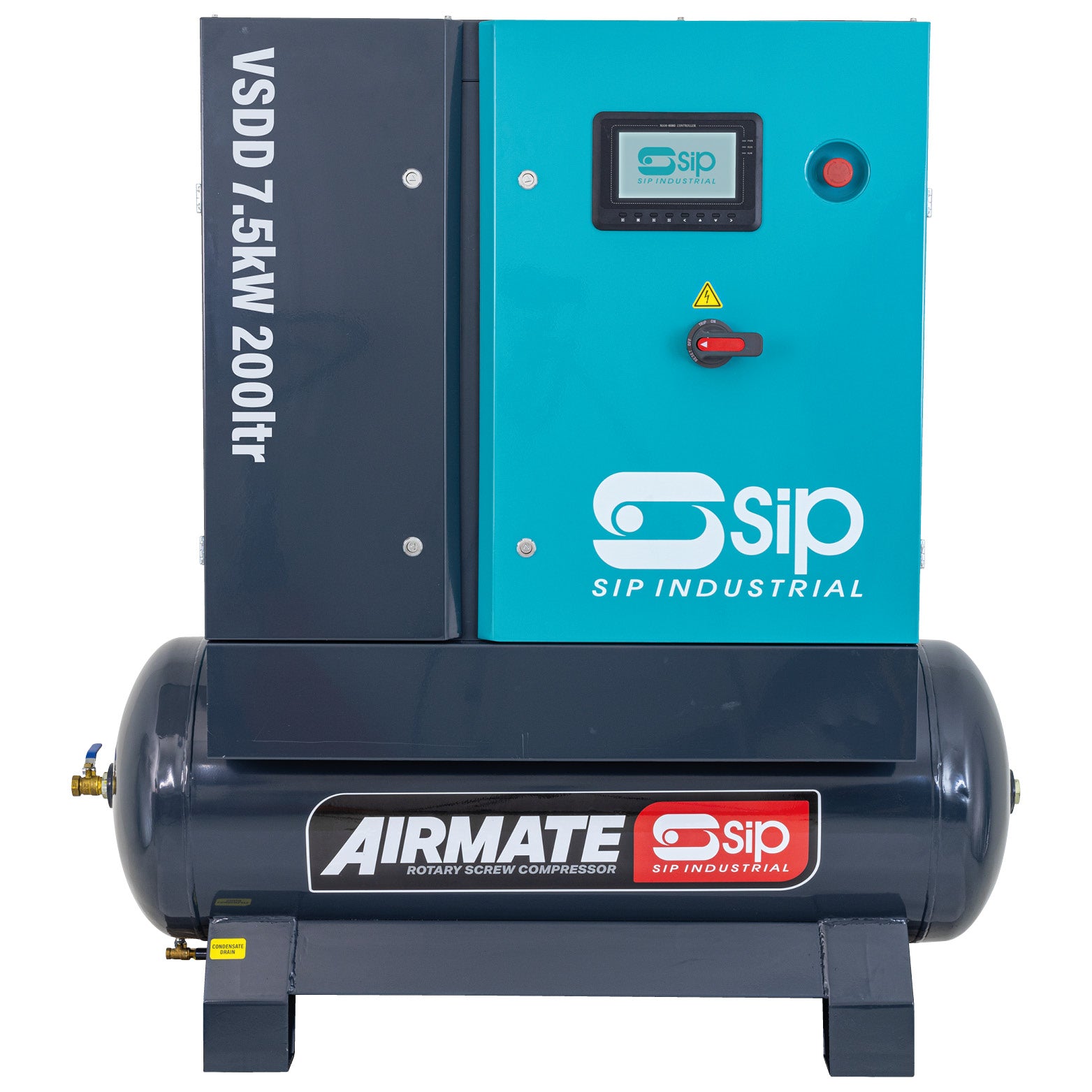 SIP 08259 VSDD 7.5kW 8bar 200ltr 400v Rotary Screw Compressor