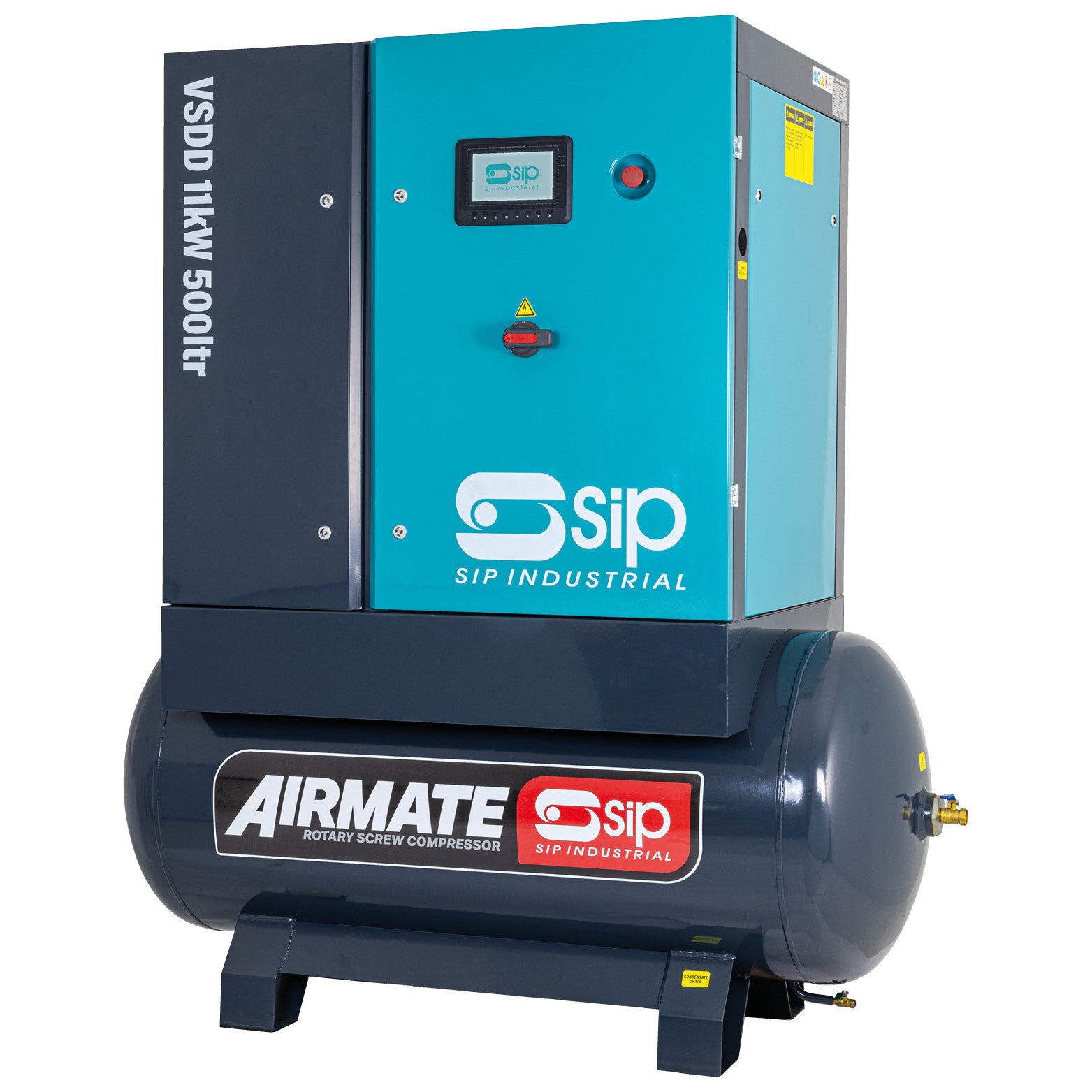 SIP 08262 VSDD 11kW 8bar 500ltr 400v Rotary Screw Compressor