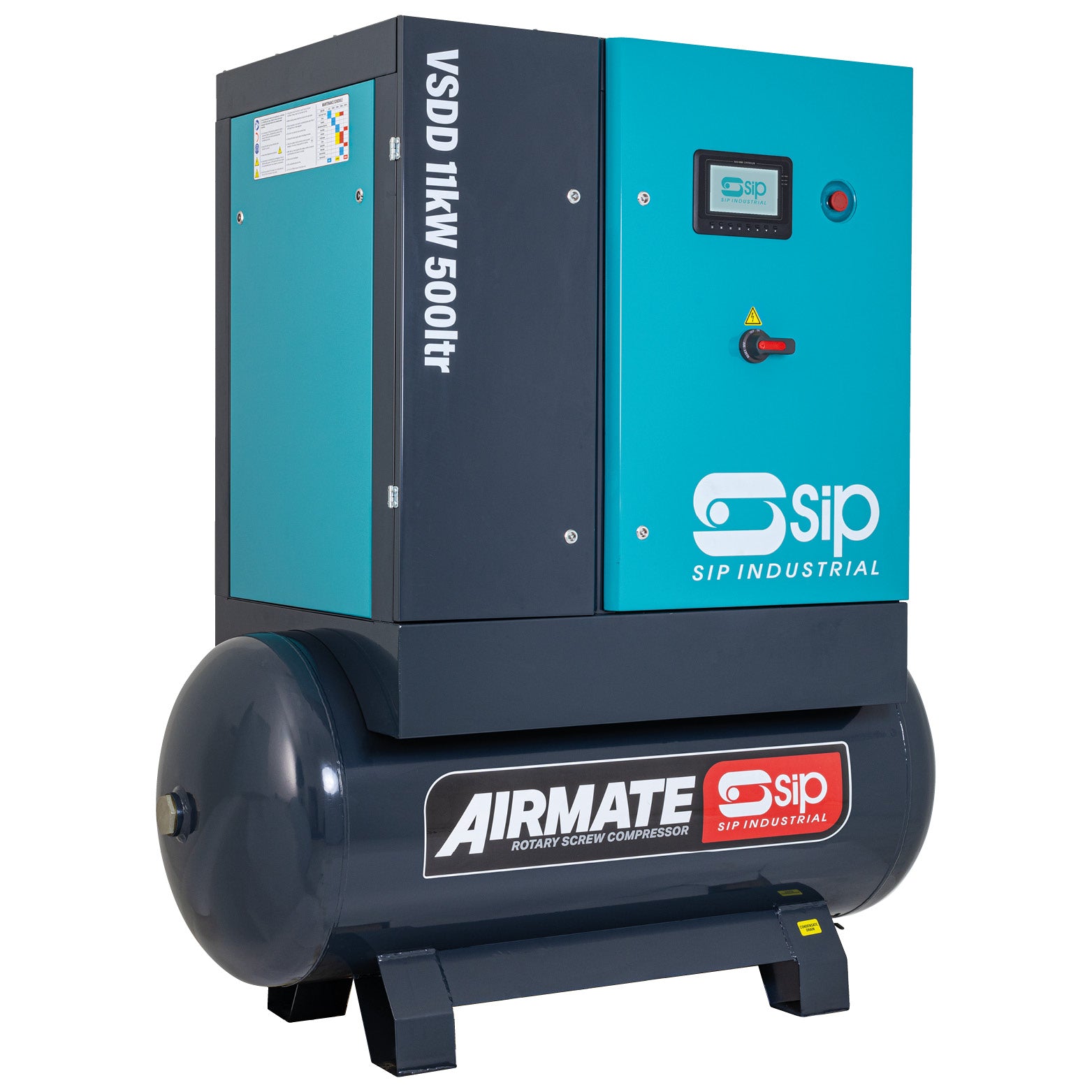 SIP 08265 VSDD 11kW 10bar 500ltr 400v Rotary Screw Compressor