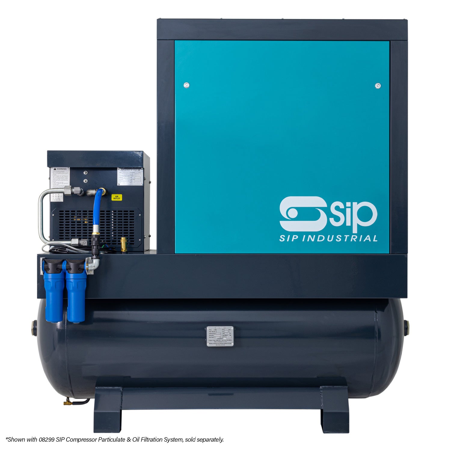 SIP 08266 VSDD/RD 11kW 8bar 500ltr 400v Rotary Screw Compressor with Dryer