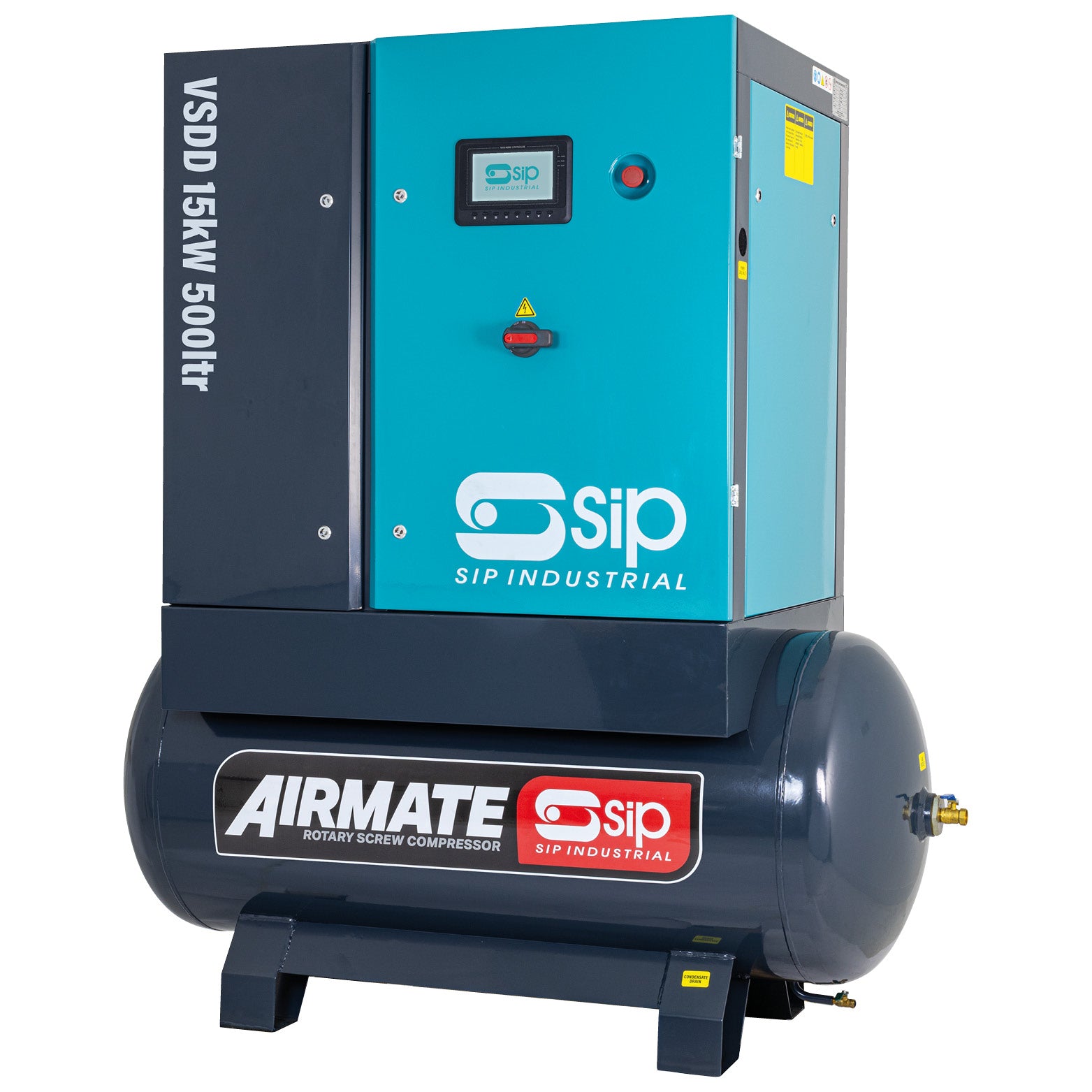 SIP 08268 VSDD 15kW 10bar 500ltr 400v Rotary Screw Compressor