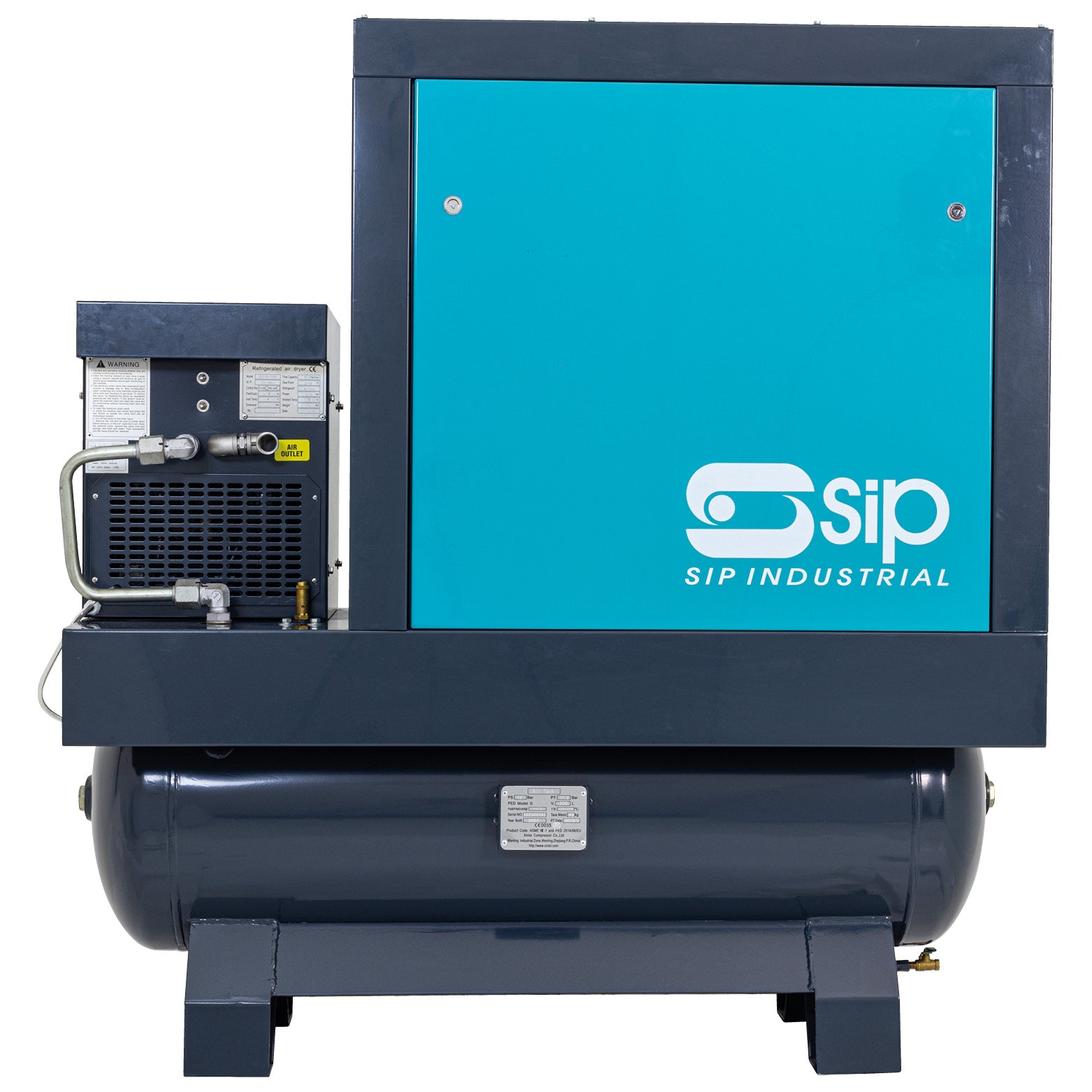 SIP VSDD/RDF 7.5kW 8bar 200ltr 400v Rotary Screw Compressor with Dryer & Filter