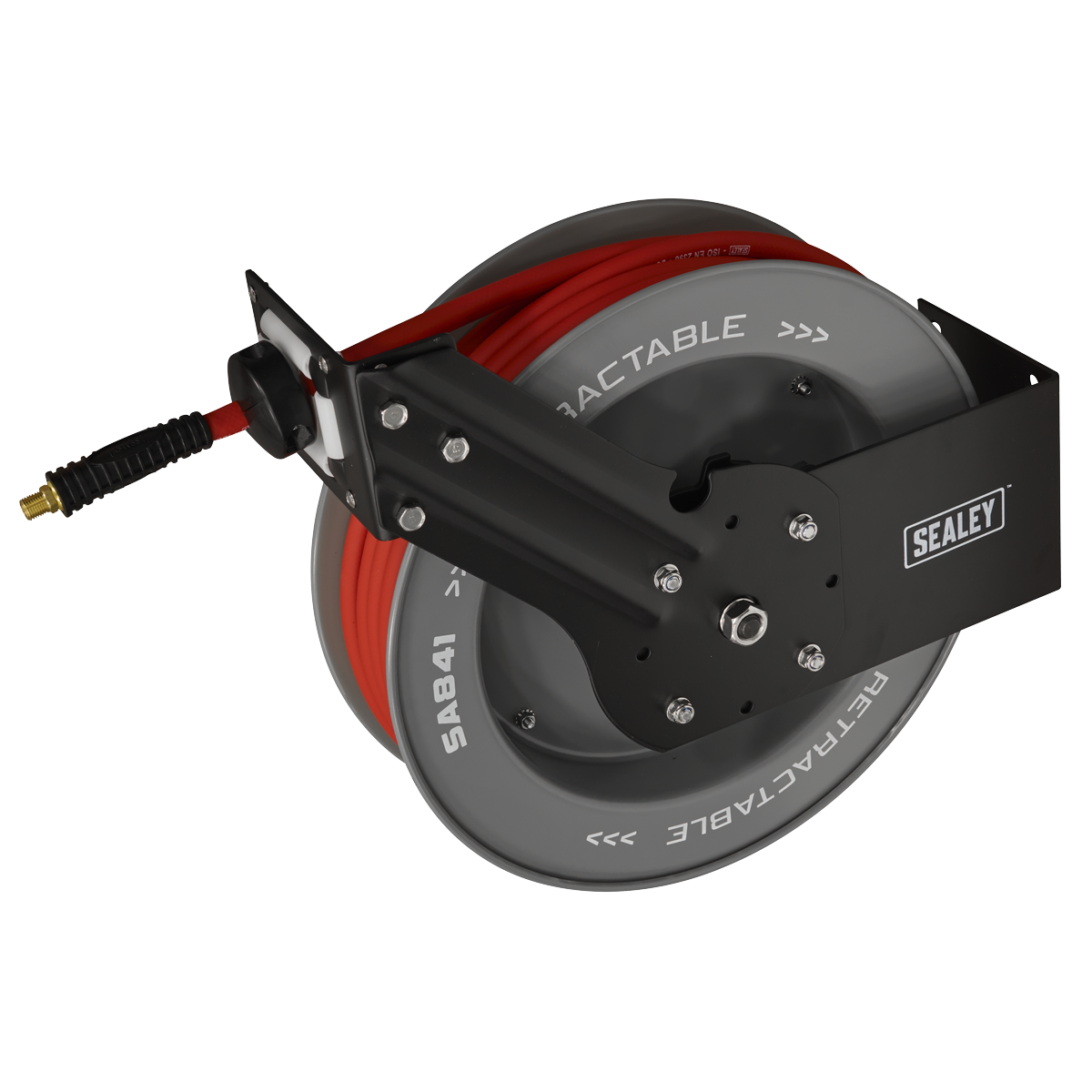 Sealey SA841 15m Retractable Rubber Air Hose with Steel Reel 10mm ID
