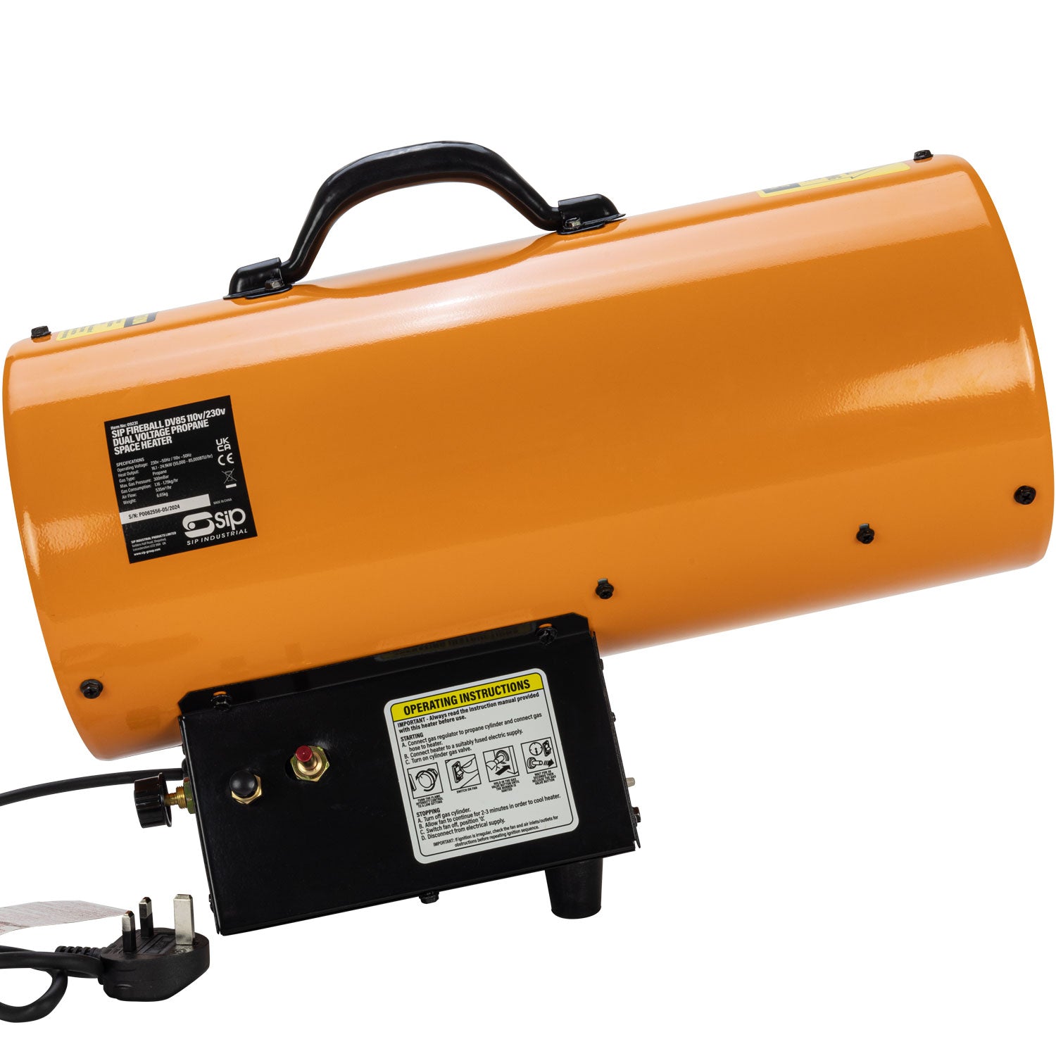 SIP 09231 Fireball DV85 110v/230v Propane Space Heater