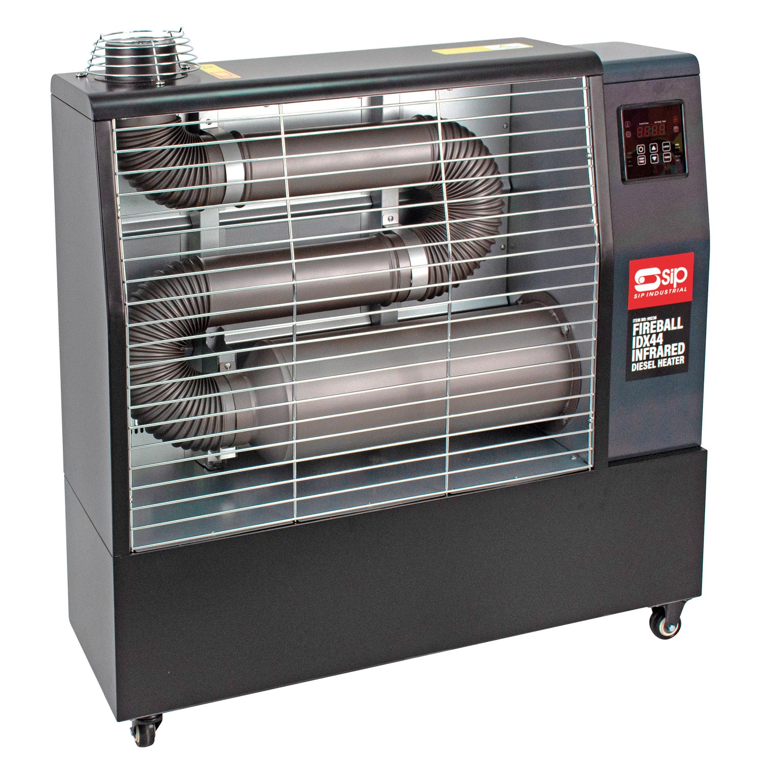 SIP FIREBALL 09236A IDX44 Industrial Infrared Diesel Heater with 3pc Flue Kit