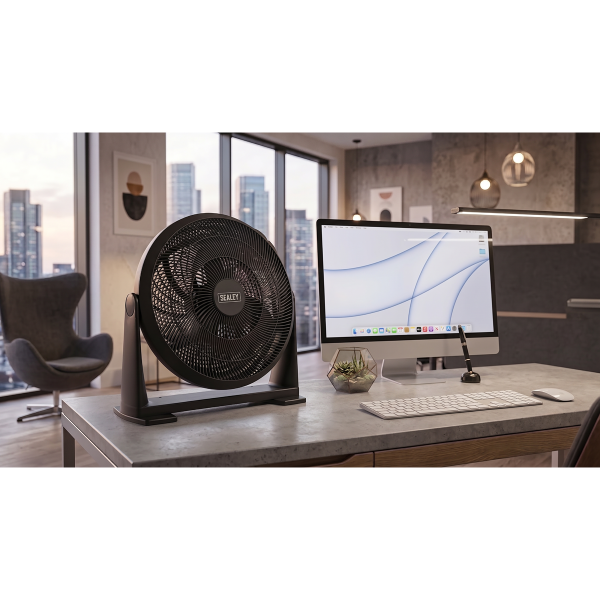 Sealey SFF16 Desk/Floor Fan 3-Speed 16" 230V