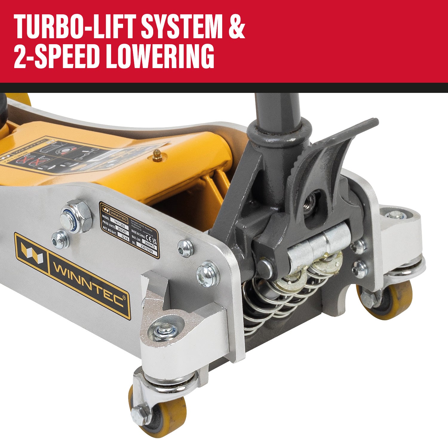 WINNTEC® 2 Ton Aluminium / Steel Trolley Jack