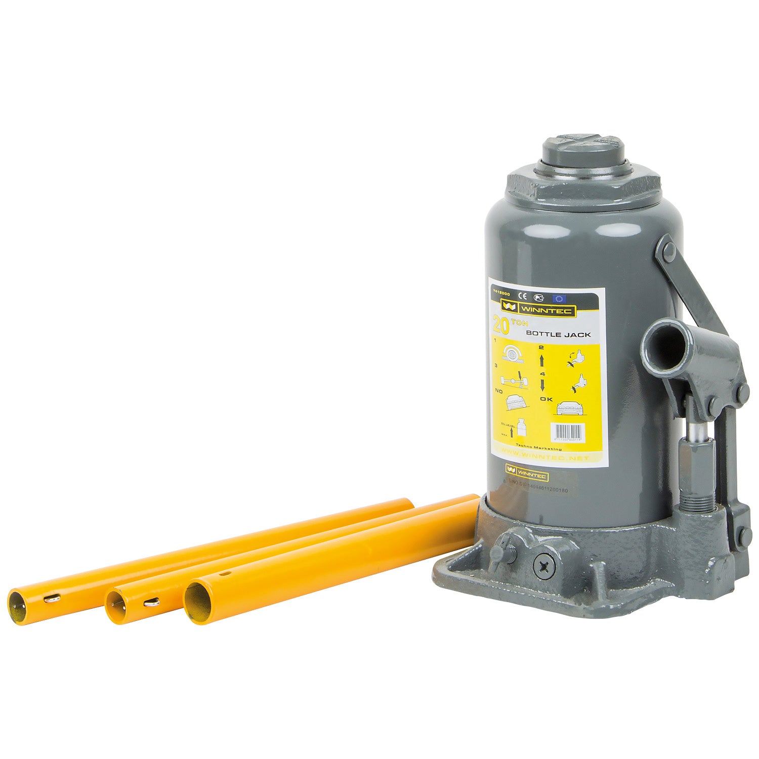 SIP 09818 Winntec 20 Ton Bottle Jack