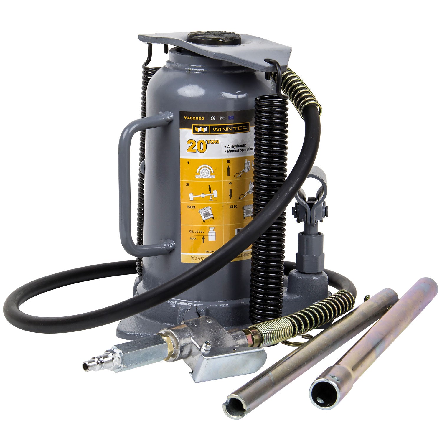 SIP 09827 WINNTEC® 20 TON Air Bottle Jack