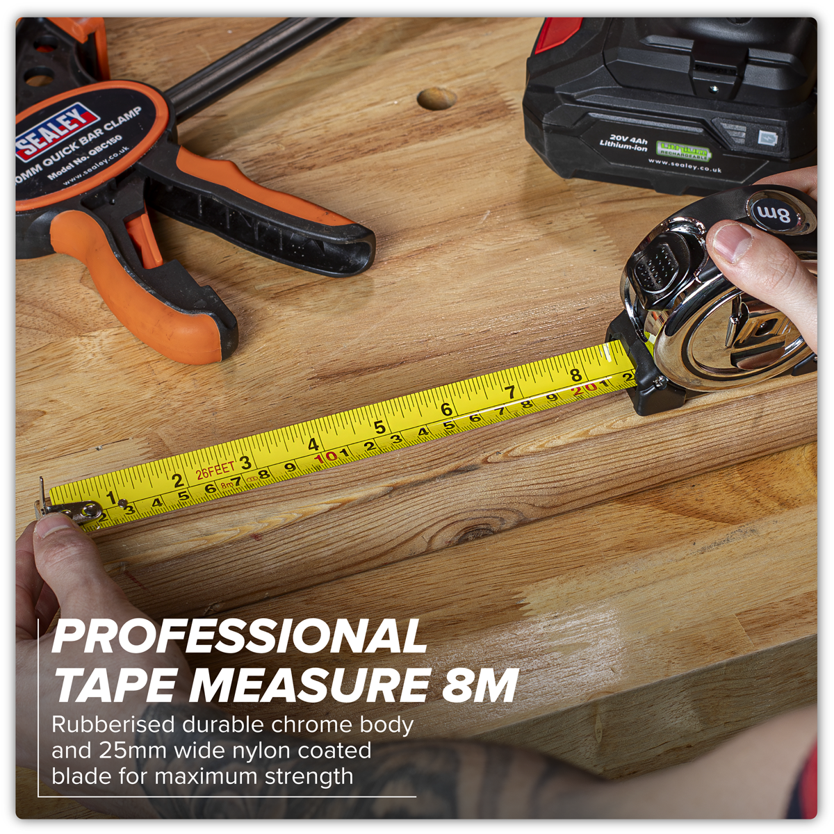 Sealey SMT8P Professional Tape Measure 8m(26ft)