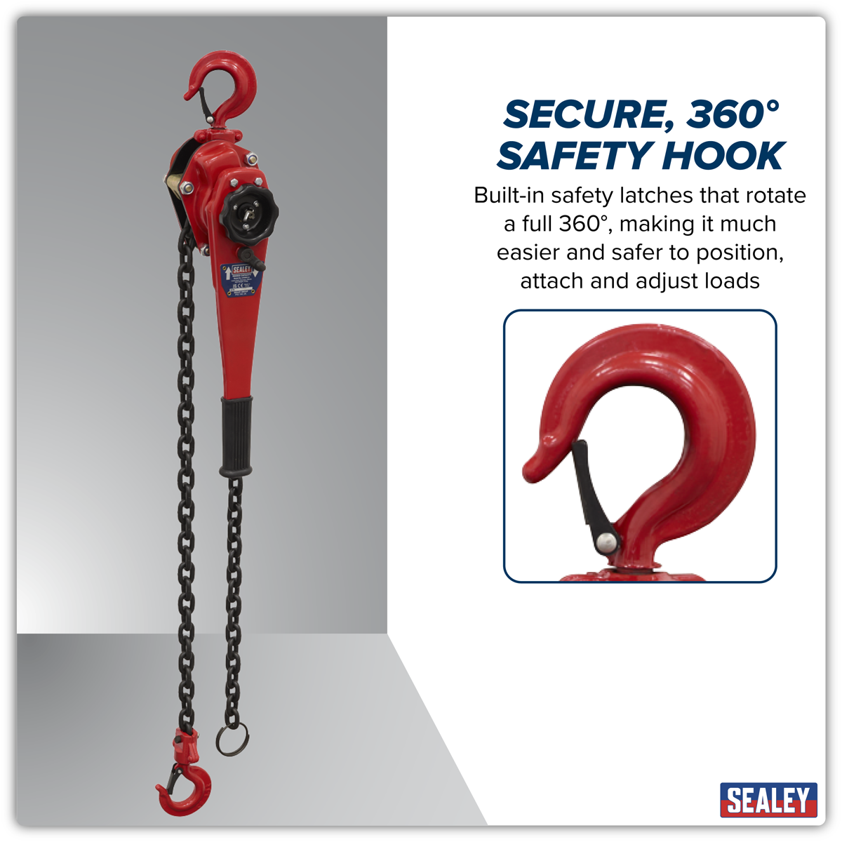 Sealey LH1500 Lever Hoist Steel 1500kg