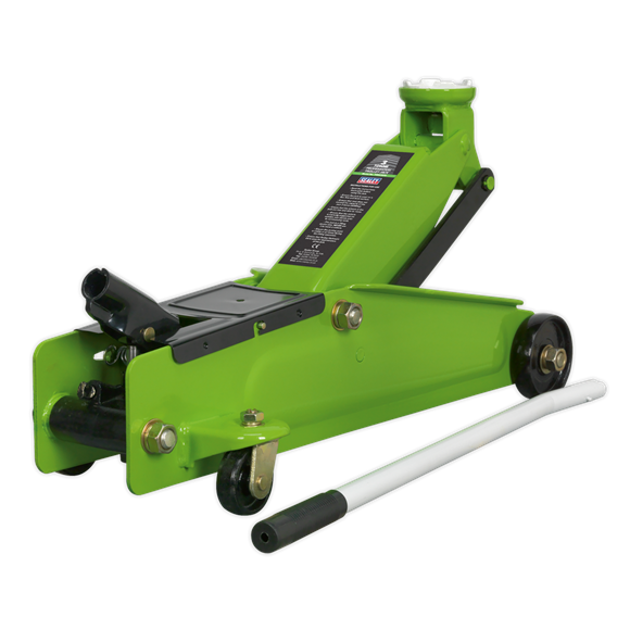 Sealey 1153CXHV Heavy-Duty Long Reach Trolley Jack 3 Tonne - Green