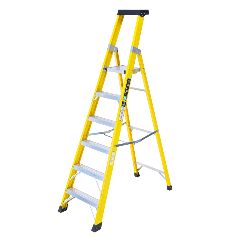 TB Davies 1236-004 4 Tread Heavy-Duty Fibreglass Platform Step Ladder