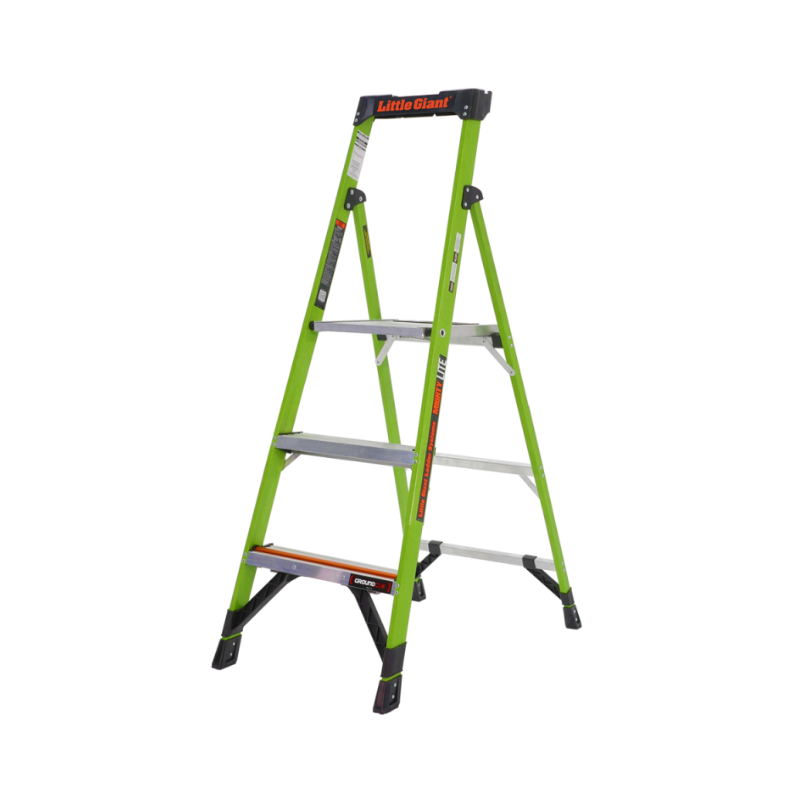 TB Davies 1303-953 3 Tread Little Giant Mighty Lite Hi-Viz GRP Fibreglass Step Ladder
