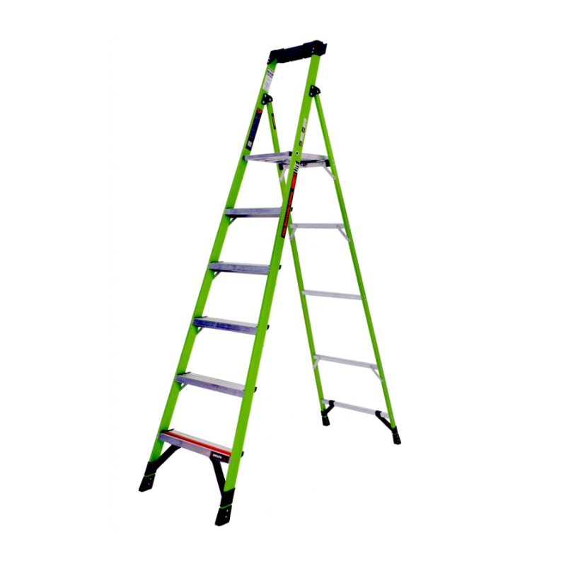 TB Davies 1303-956 6 Tread Little Giant Mighty Lite Hi-Viz GRP Fibreglass Step Ladder