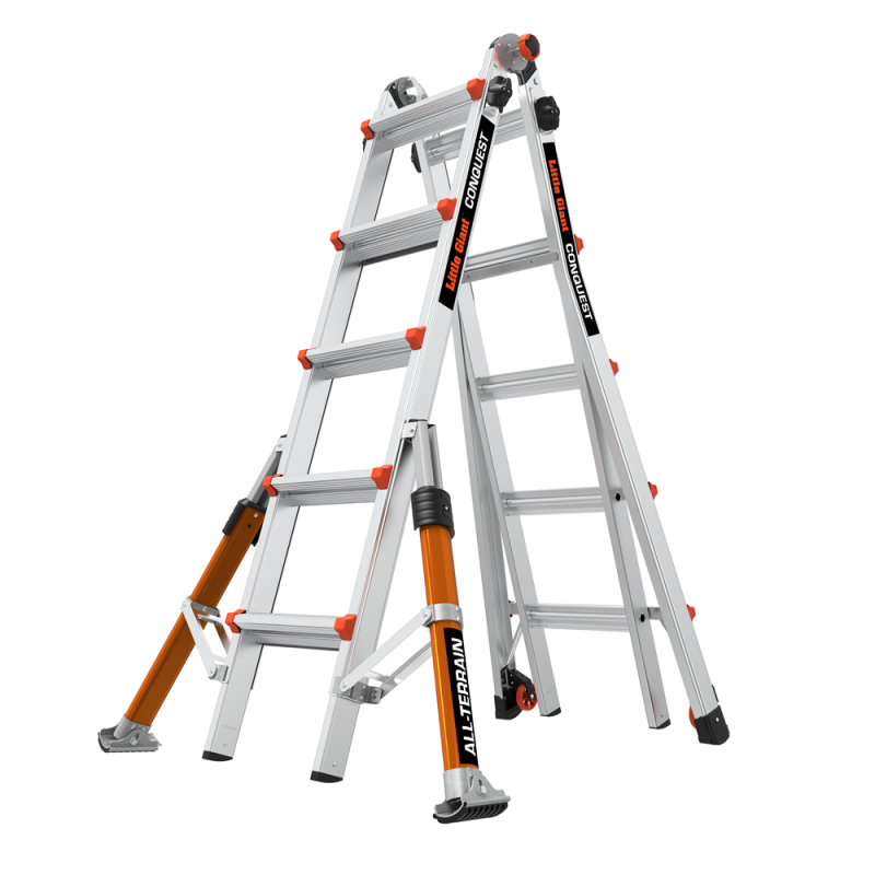 TB Davies 1304-025 5 Rung Little Giant Conquest All-Terrain Multi-Purpose Ladder