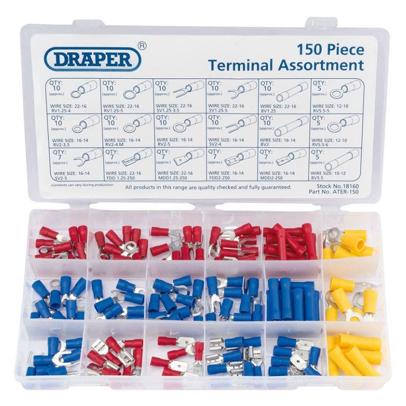 Draper 18160 150 Piece Insulated Terminal Assortment