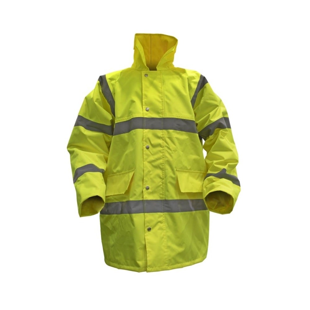 Sealey 806XL Hi-Vis Yellow Motorway Jacket with Quilted Lining - X-Large