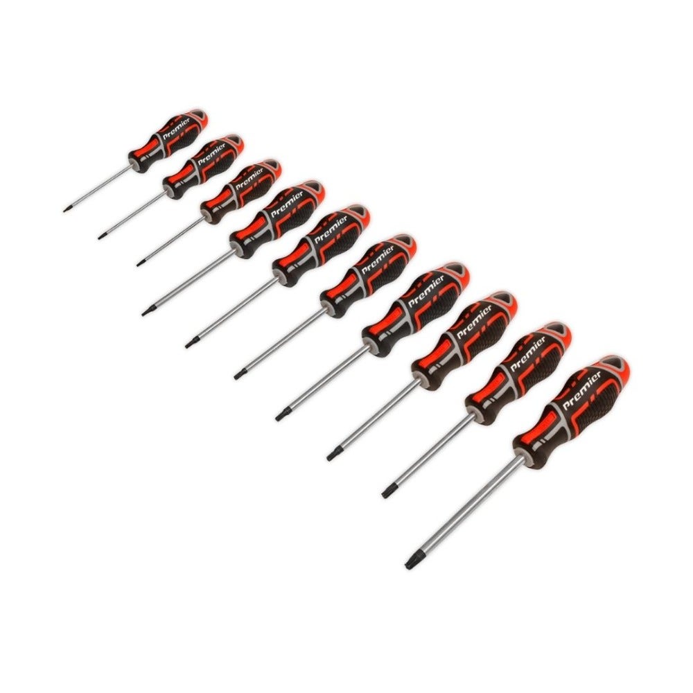 Sealey AK4324 Screwdriver Set 10pc TRX-Star* GripMAX® - Red