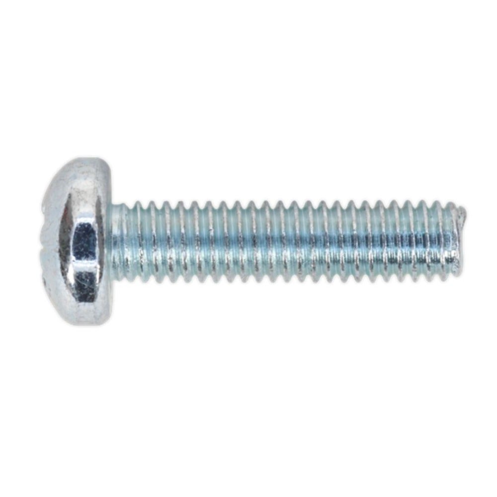 Sealey MSP625 Machine Screw M6 x 25mm Pan Head Pozi Zinc Pack of 50