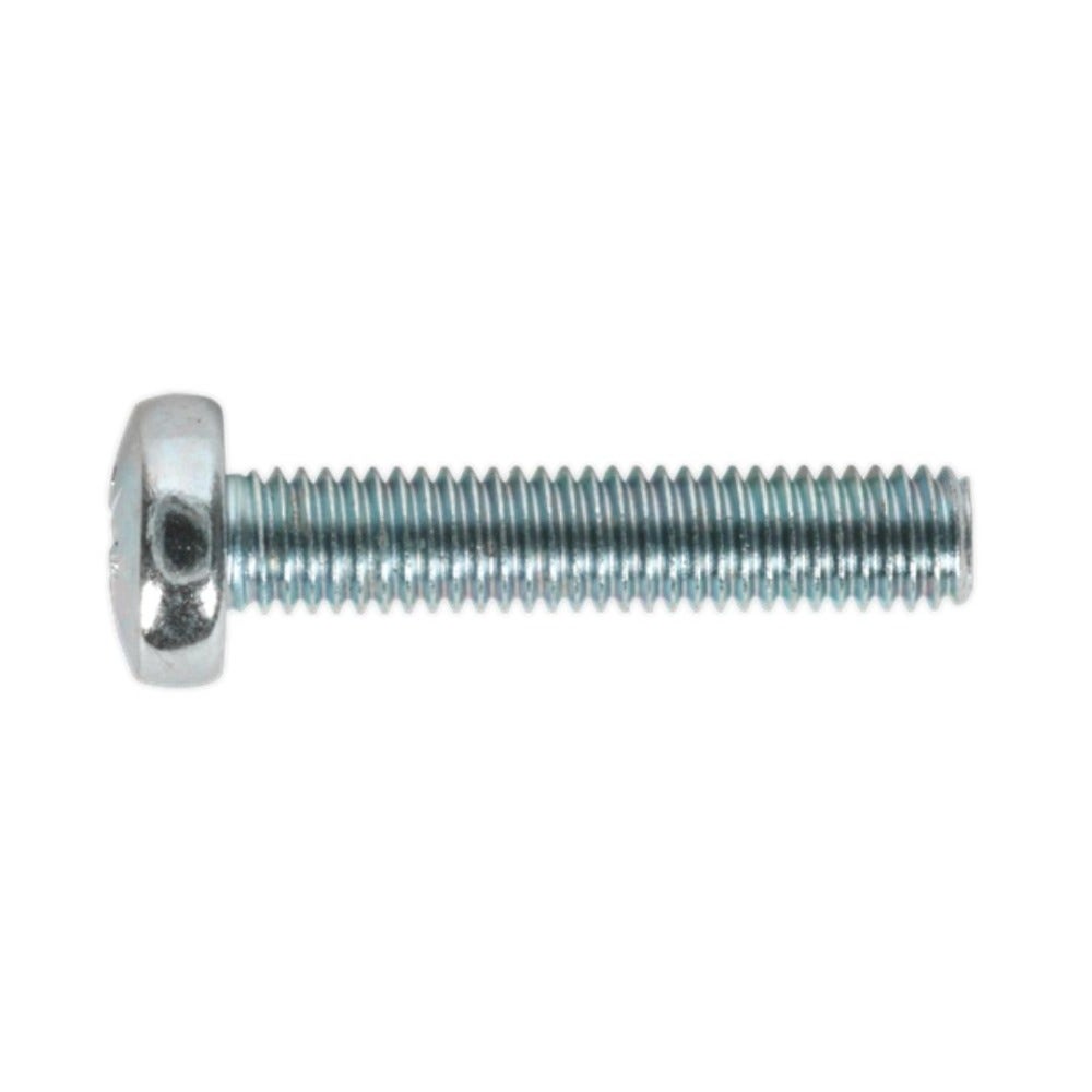 Sealey MSP525 Machine Screw M5 x 25mm Pan Head Pozi Zinc Pack of 50