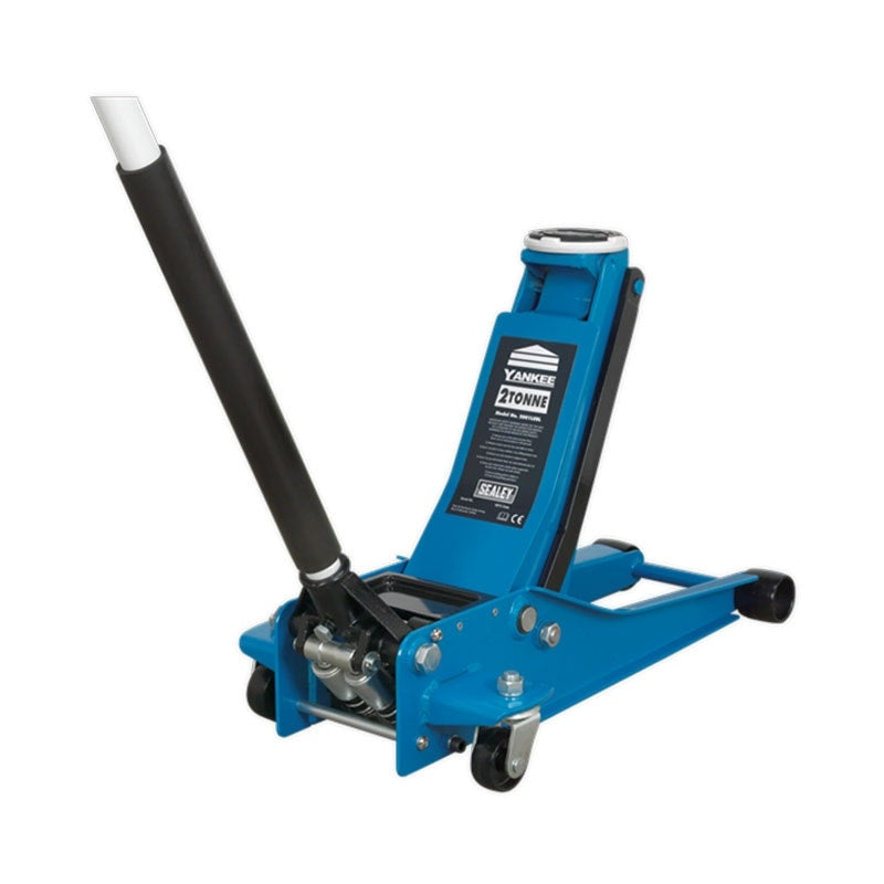 Sealey 2001LEBL Low Profile Trolley Jack with Rocket Lift 2.25 Tonne - Blue