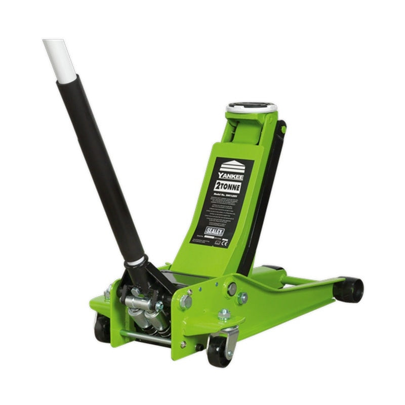 Sealey 2001LEHV Low Profile Rocket Lift Trolley Jack 2.25 Tonne - Green