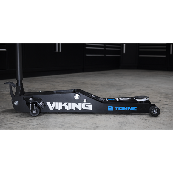 Sealey 2100TB Viking Low Entry Long Reach Trolley Jack 2tonne with Rocket Lift