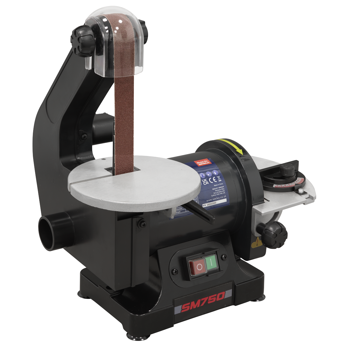 Sealey SM750 Belt/Disc Sander 25 x 762mm/125mm 250W/230V