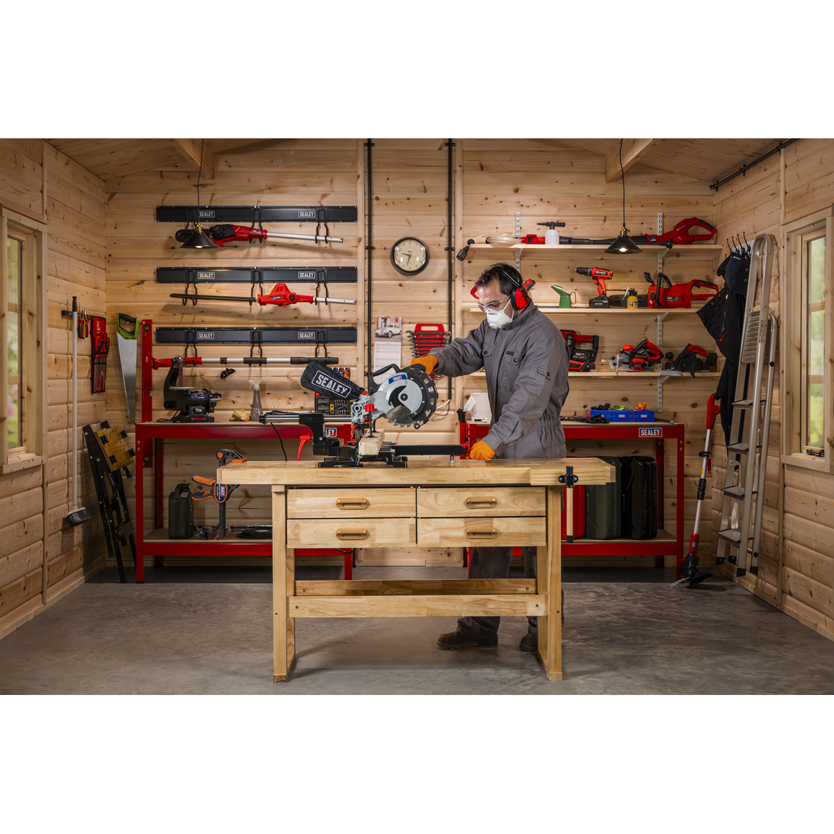 Sealey SMS216 Sliding Compound Mitre Saw 216mm